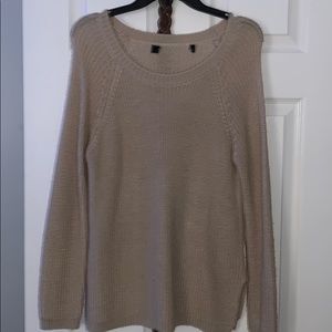 tan sweater